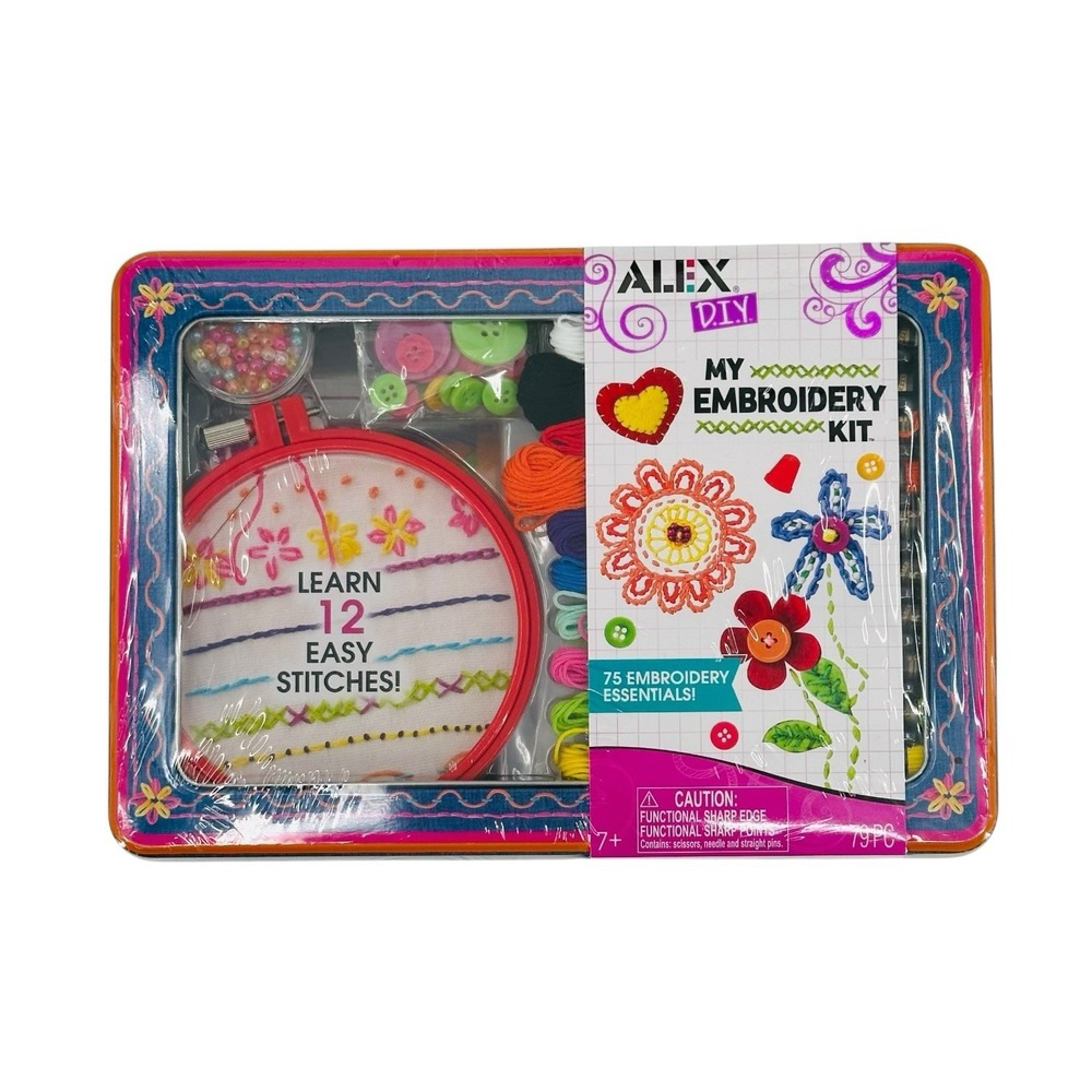 ALEX Craft My Embroidery Kit Set 75 Pieces Age 7+ NEW Sealed